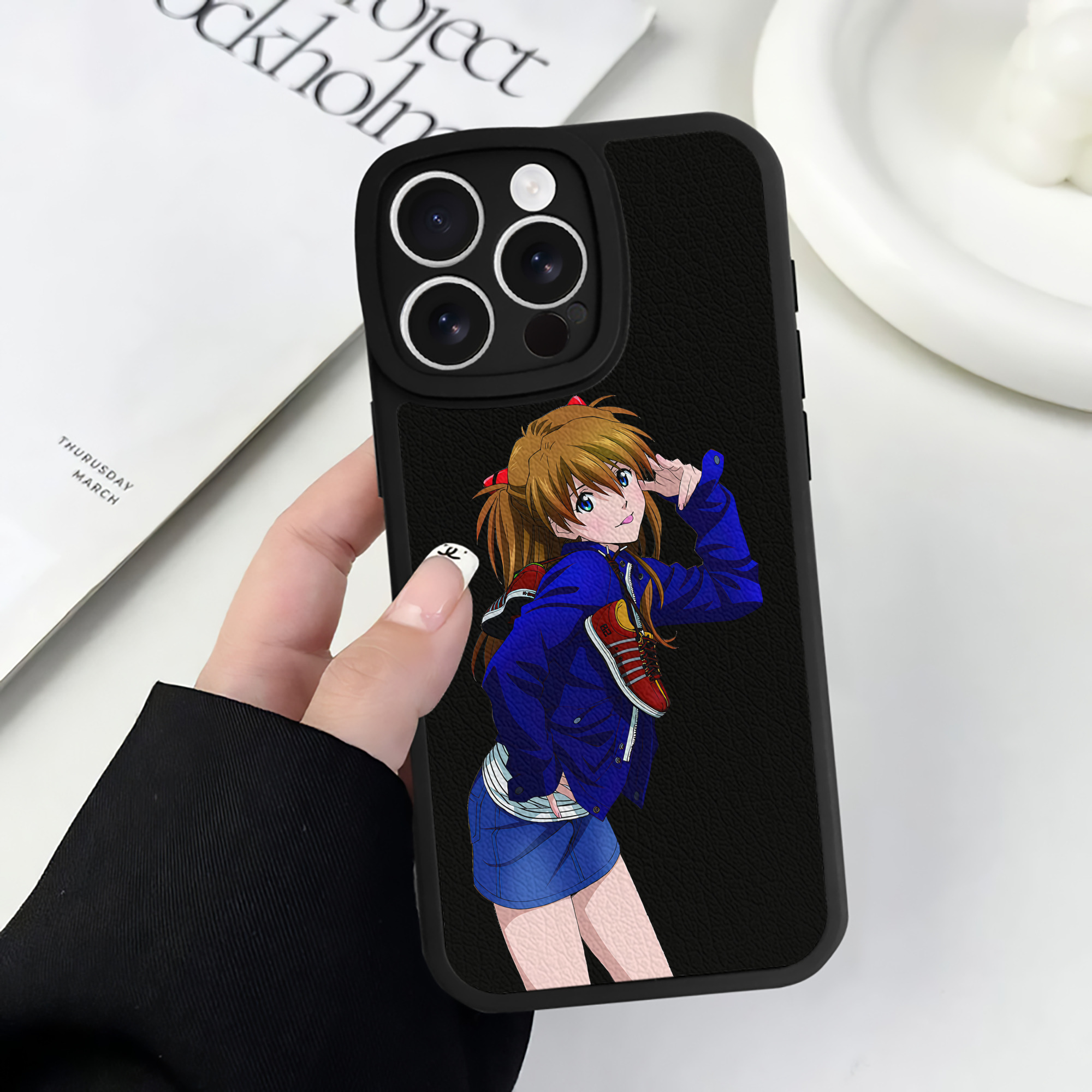 （画像用） EVA 新世紀エヴァンゲリオン 【iPhone 16シリーズ対応】シリコンスマホケース（レザー調） 材質：シリコン